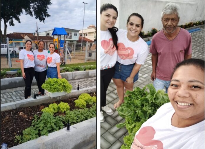 Associação de Mães Atípicas que se Apoiam colhem hortaliças Divulgacao